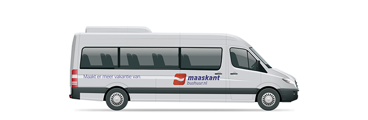 Minibus van Maaskant Reizen en bushuur.nl uit lith. Een luxe touringcar voorzien van bar-dvd-video en airconditioning. 19 persoons te huur voor diverse doeleinden.
