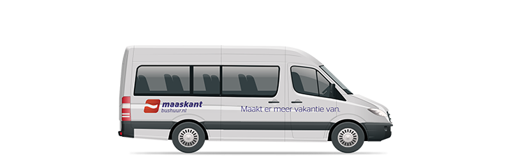 Sprinter bus van Maaskant Reizen en bushuur.nl uit lith. Voor maximaal 8 personen. Te huur voor diverse doeleinden.